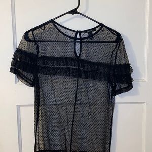 Lace, see through top